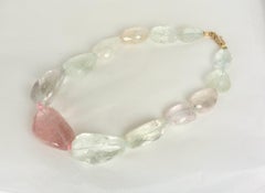 Massive Faceted Pastel Quartz Statement Beads