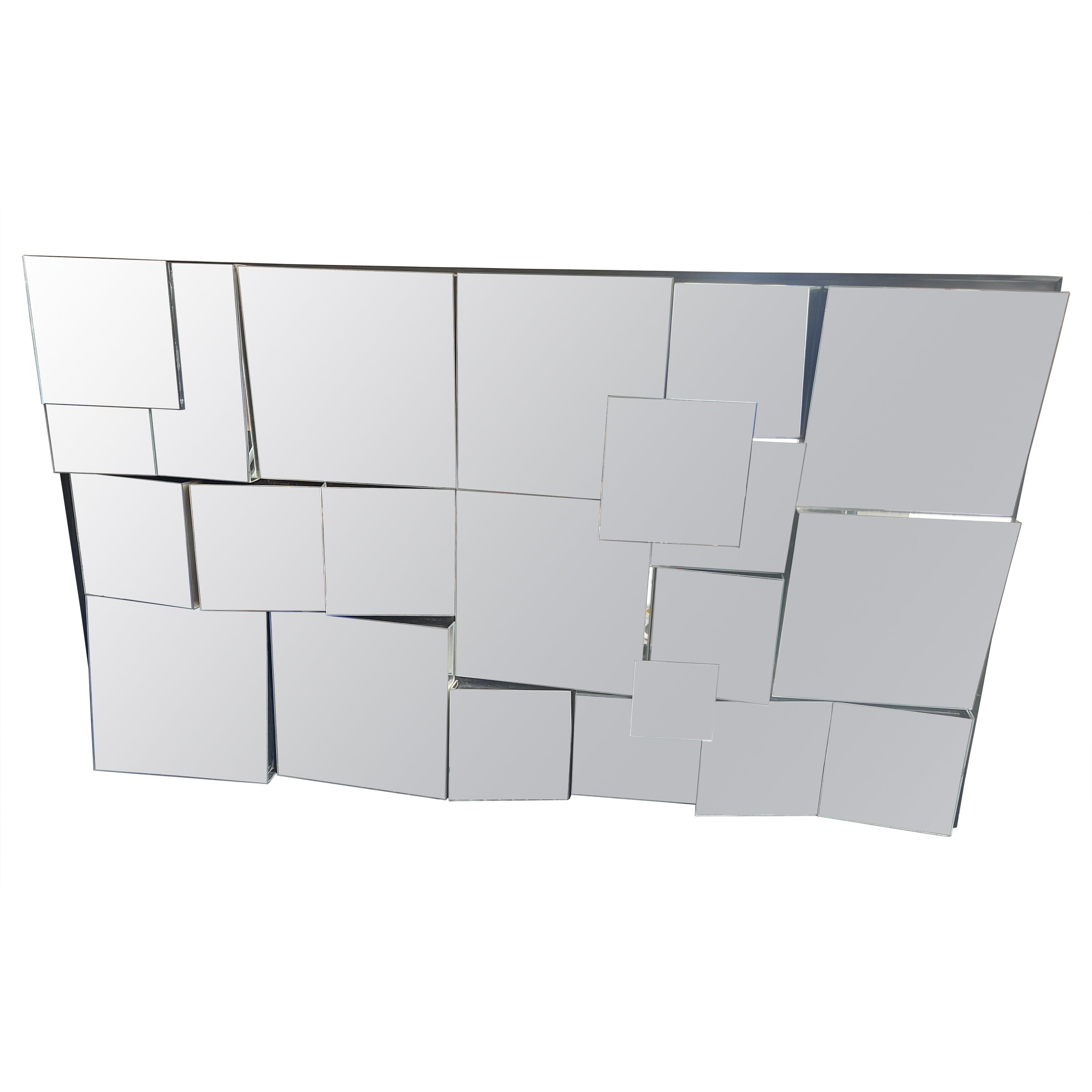 Massive Faceted "Slopes" Mirror in the Style of Neal Small