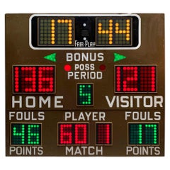 Used Massive Fair Play 1970s Basketball Scoreboard