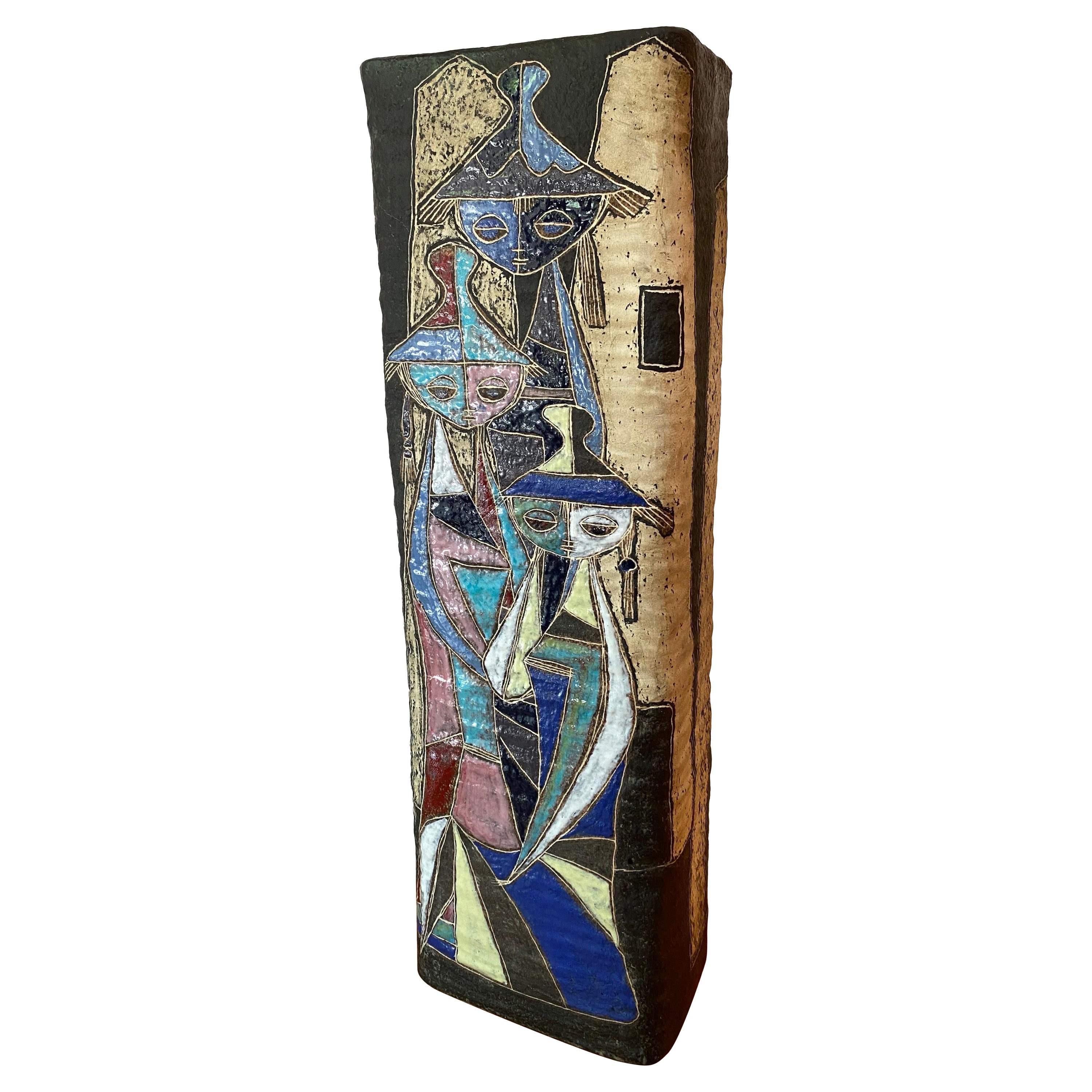Massive Fantoni Ceramic Vase For Sale