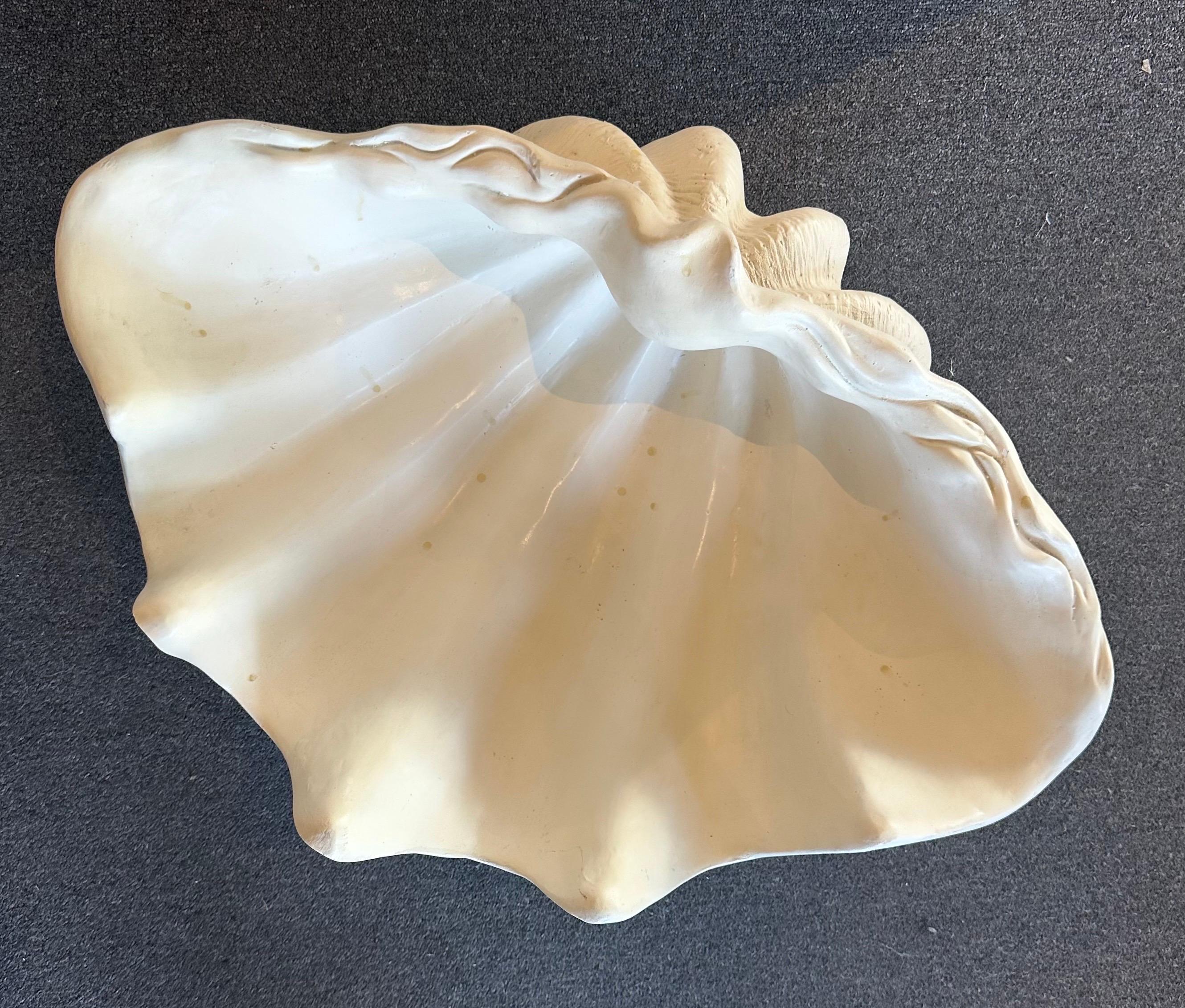 Massive Faux Sculptural Giant South Pacific Clam Shell / Planter For Sale 3