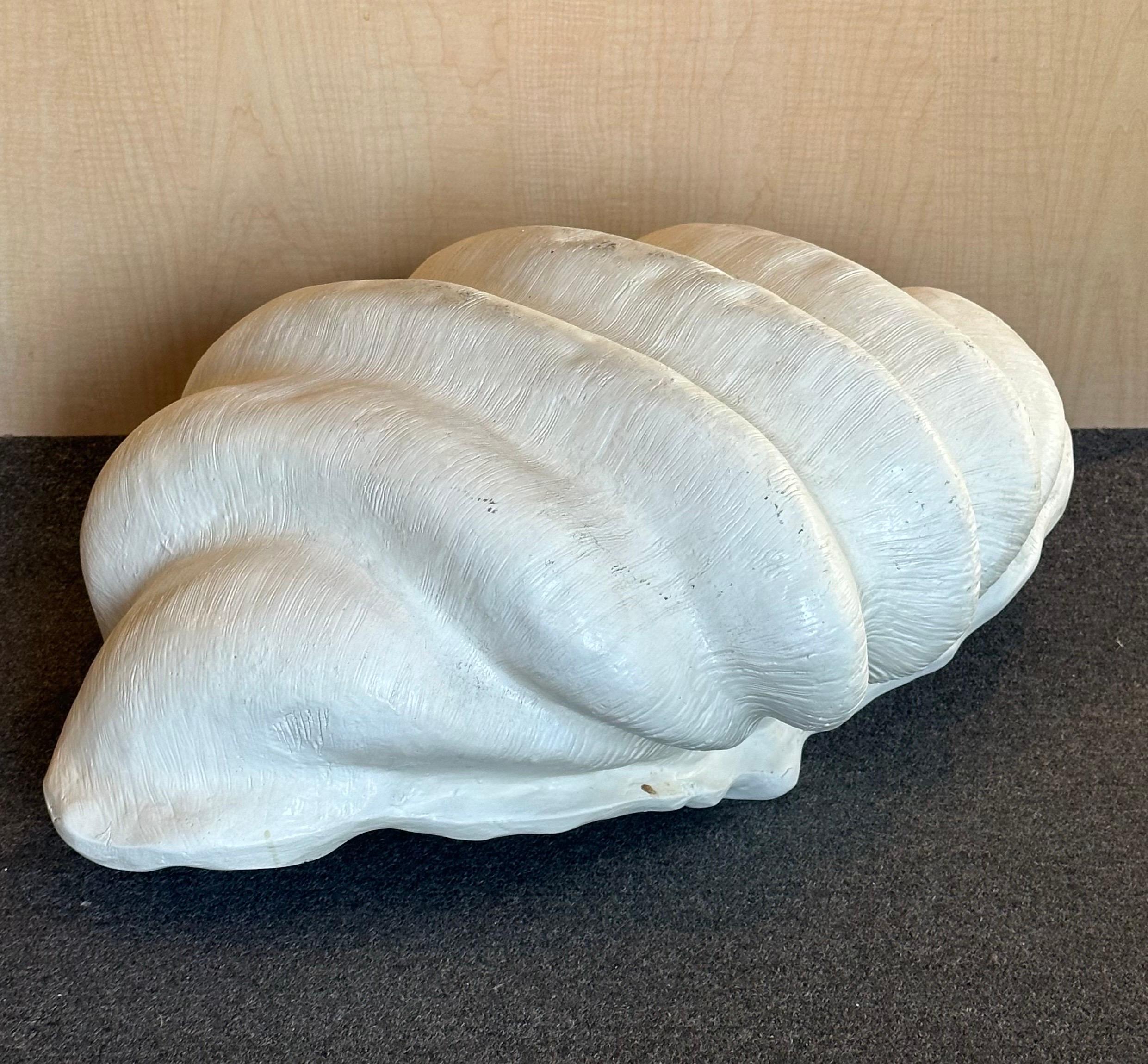 Massive Faux Sculptural Giant South Pacific Clam Shell / Planter For Sale 2