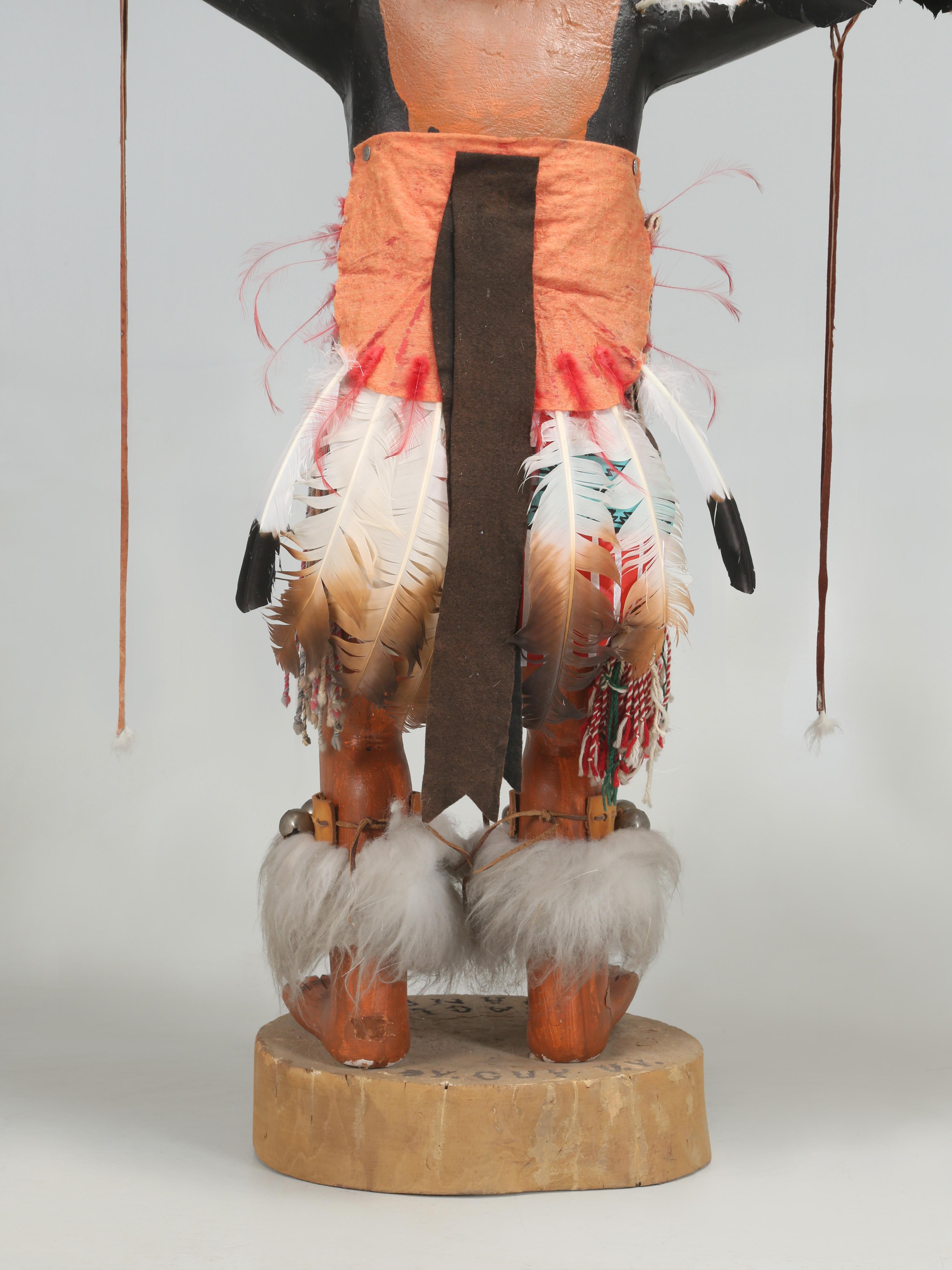 Massive Five Foot Tall Navajo Eagle Dancer Kachina Doll signed 