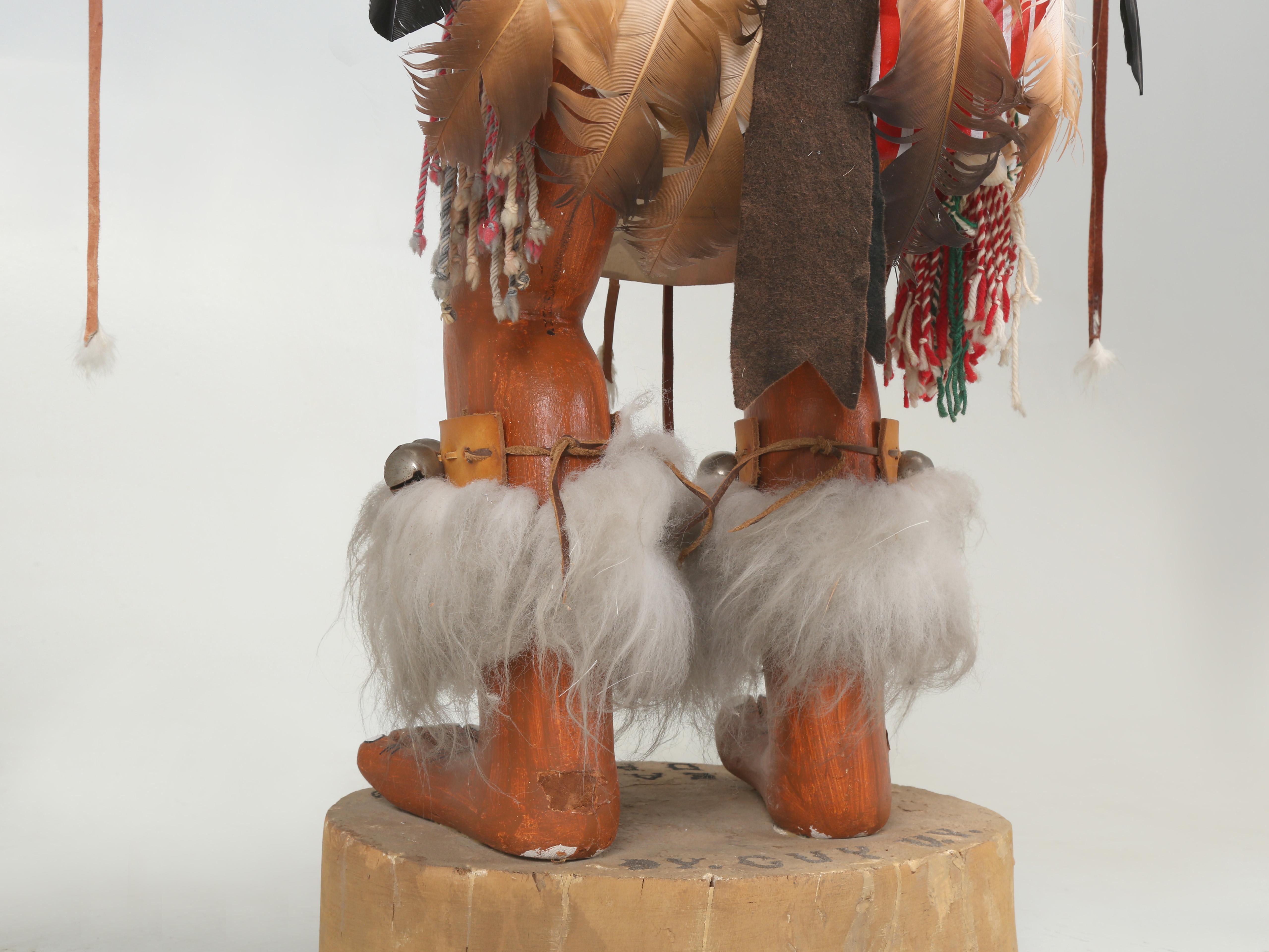 Massive Five Foot Tall Navajo Eagle Dancer Kachina Doll signed 