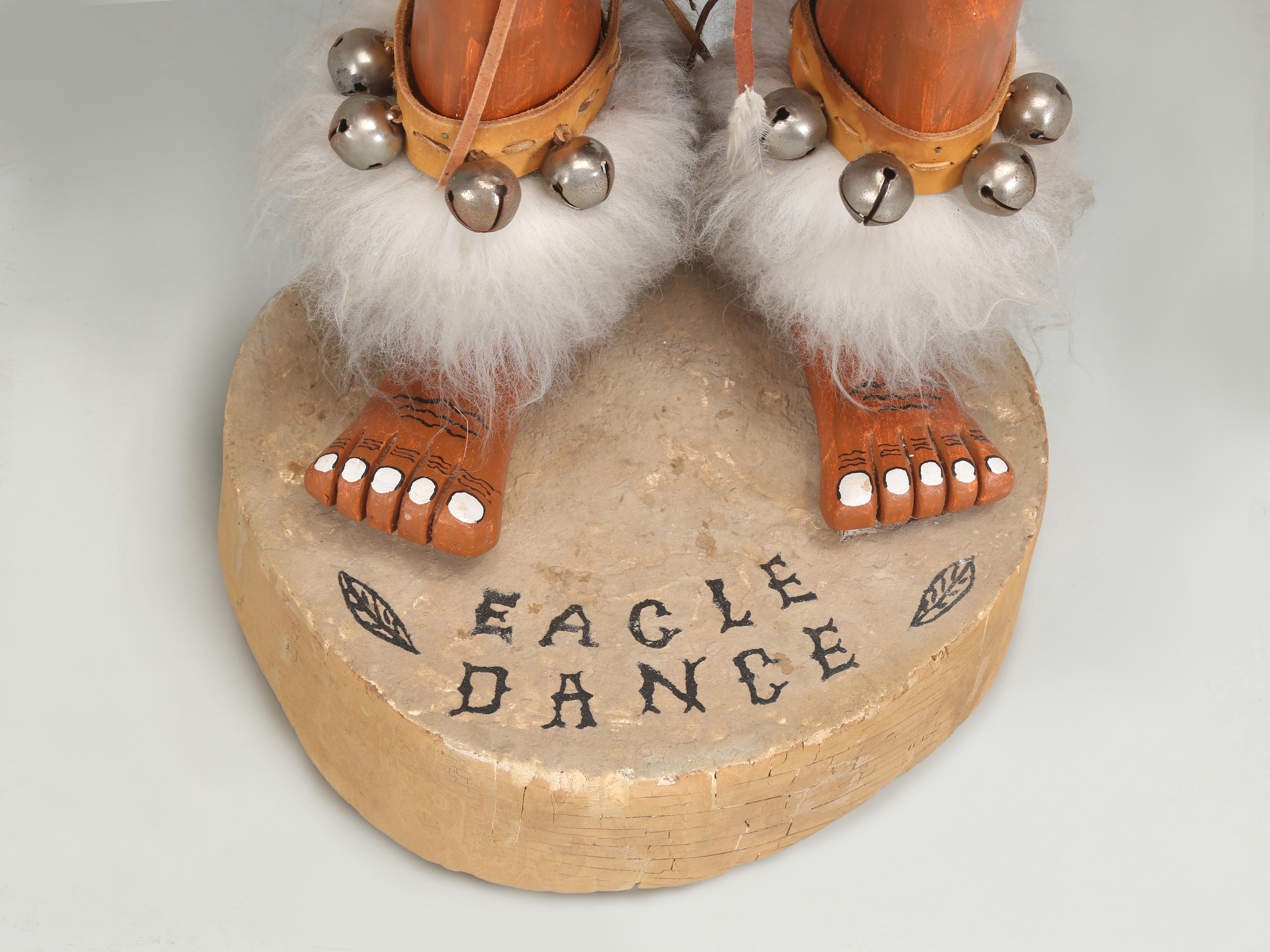 Massive Five Foot Tall Navajo Eagle Dancer Kachina Doll signed 