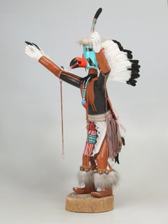 Massive Five Foot Tall Navajo Eagle Dancer Kachina Doll signed "by GUY V.Y."