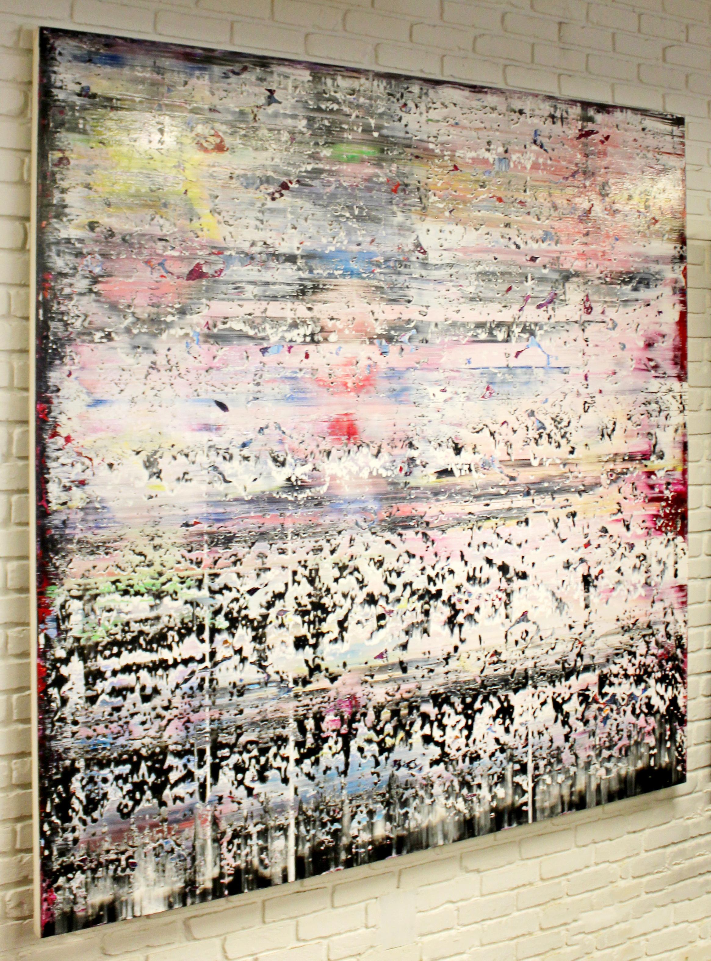 For your consideration is a magnificent and massive, abstract, acrylic on canvas painting, entitled 