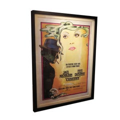 Massive Framed and Matted Chinatown Movie Poster, Italy, 1974