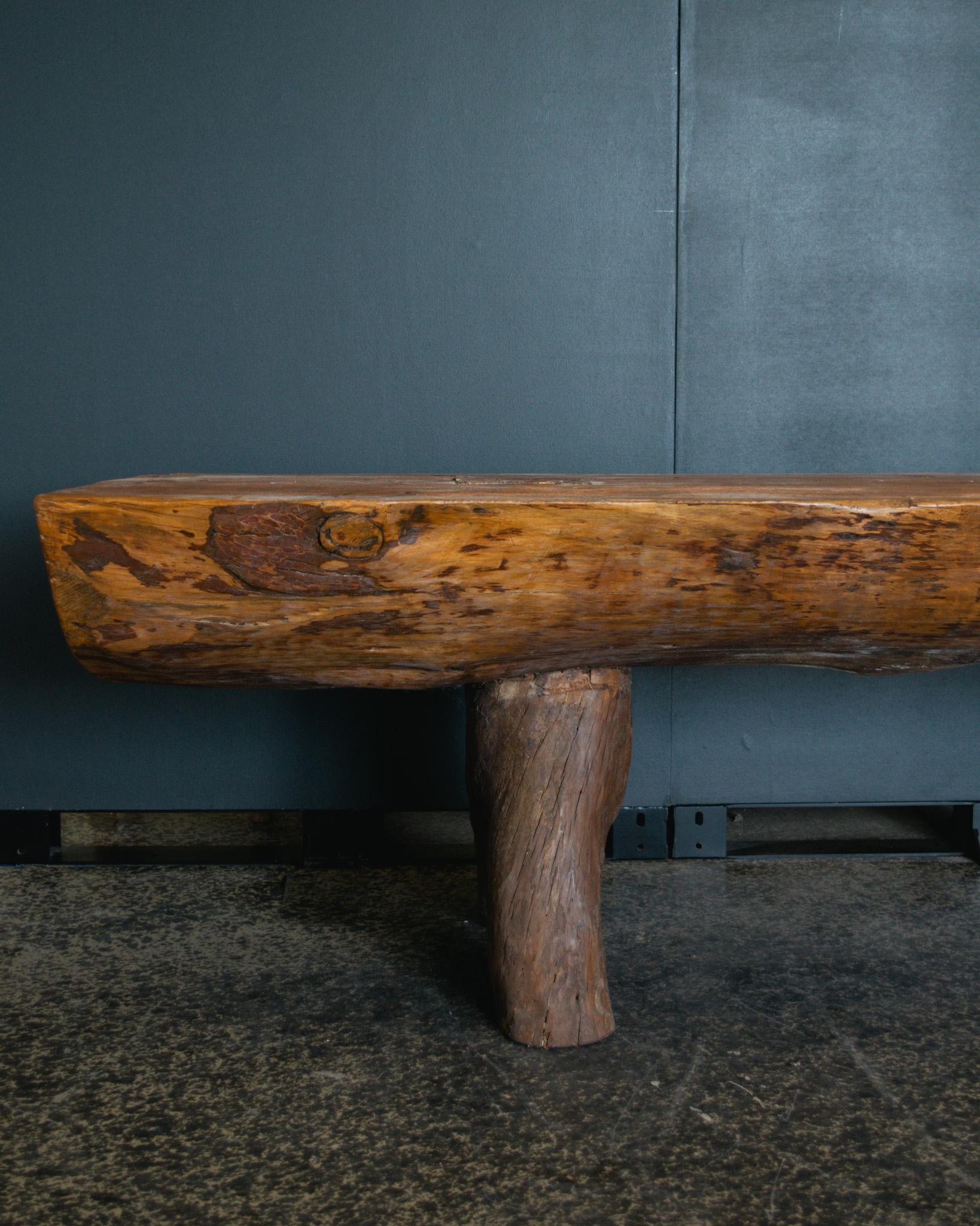 Wood Massive French Antique Console For Sale