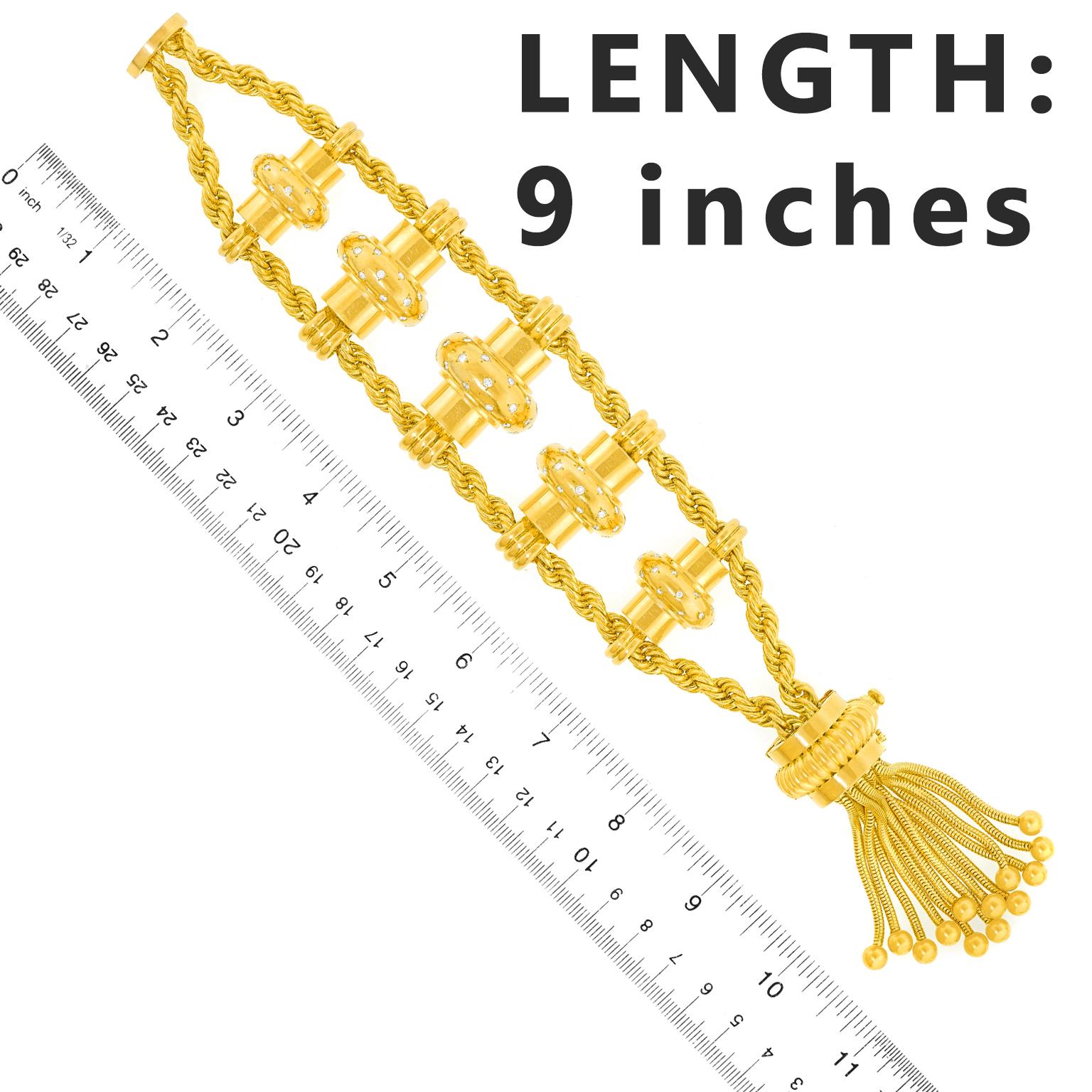 Massive French Art Deco Tassel Bracelet For Sale 1