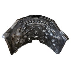 Massive French Baronial Cast Iron Fire Back, circa 1500-1600