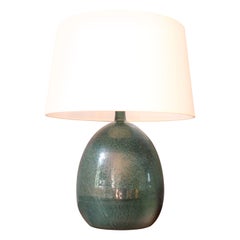 Lámpara de cerámica francesa maciza de Roland Zobel, 1960, era Capron, Jouve, Ruelland