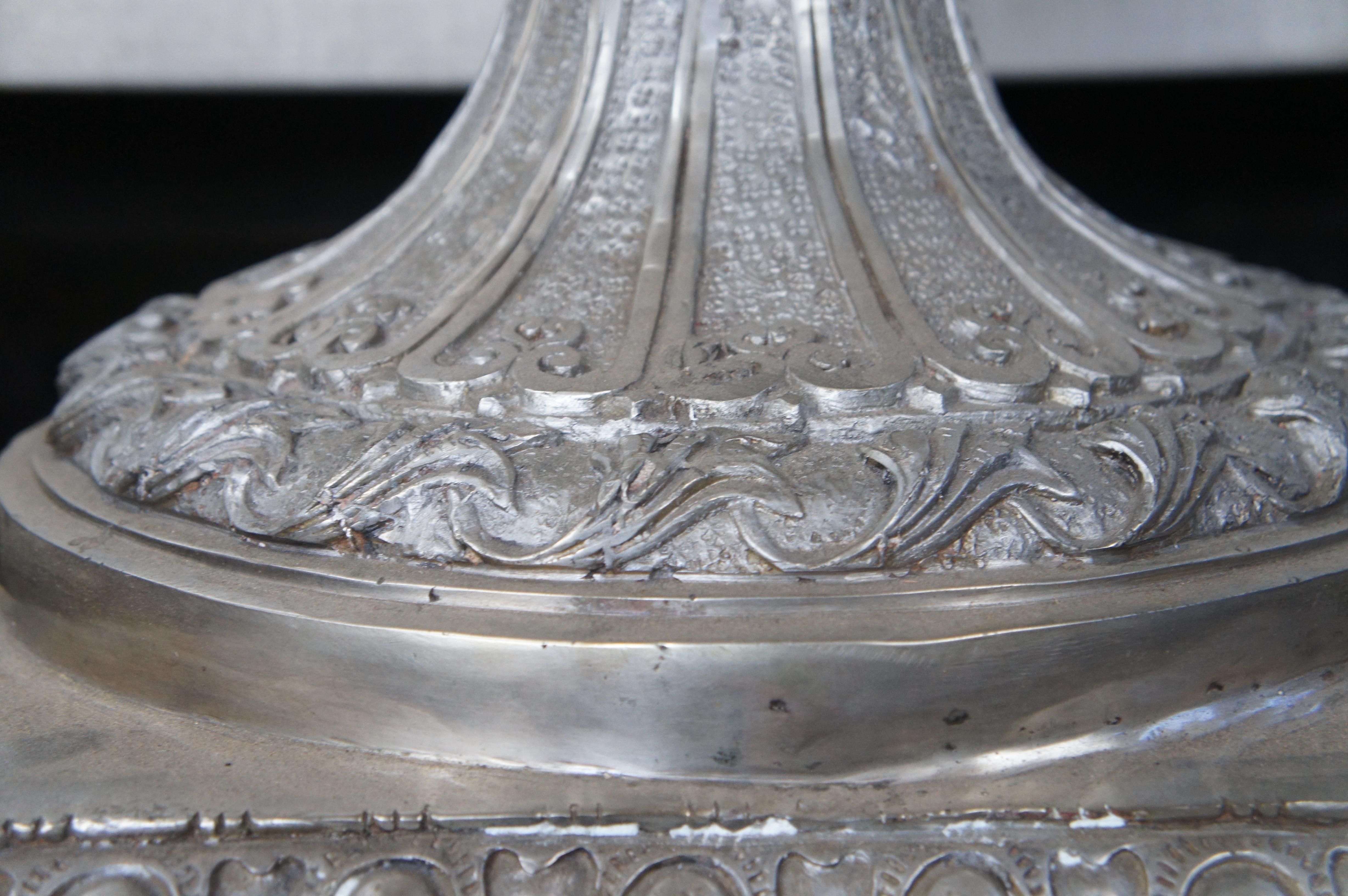 Massive French Classical Figural Stag Bronze Palace Urn Planter Jardinière 76