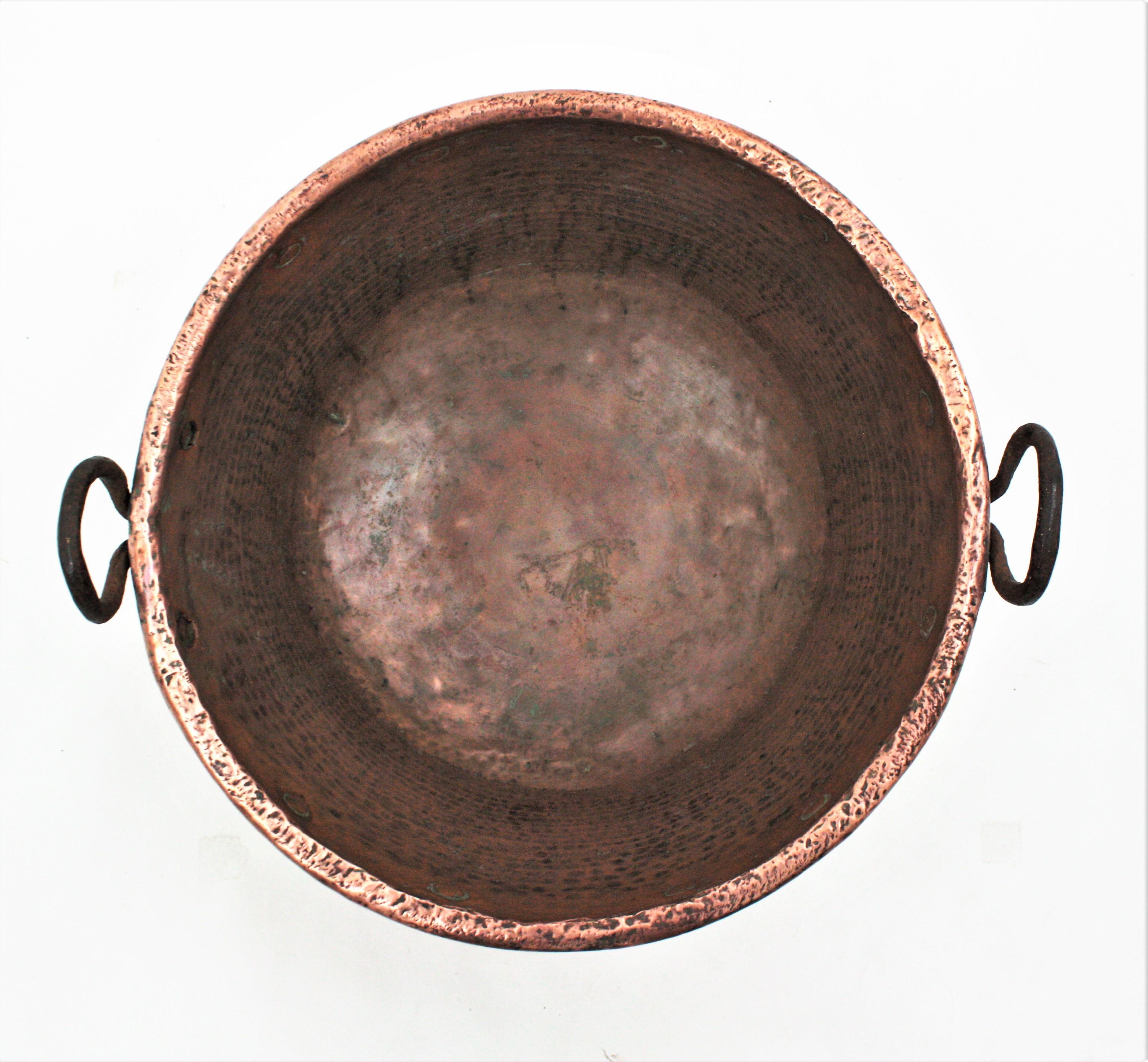 Massive French Copper Cauldron with Handles 4