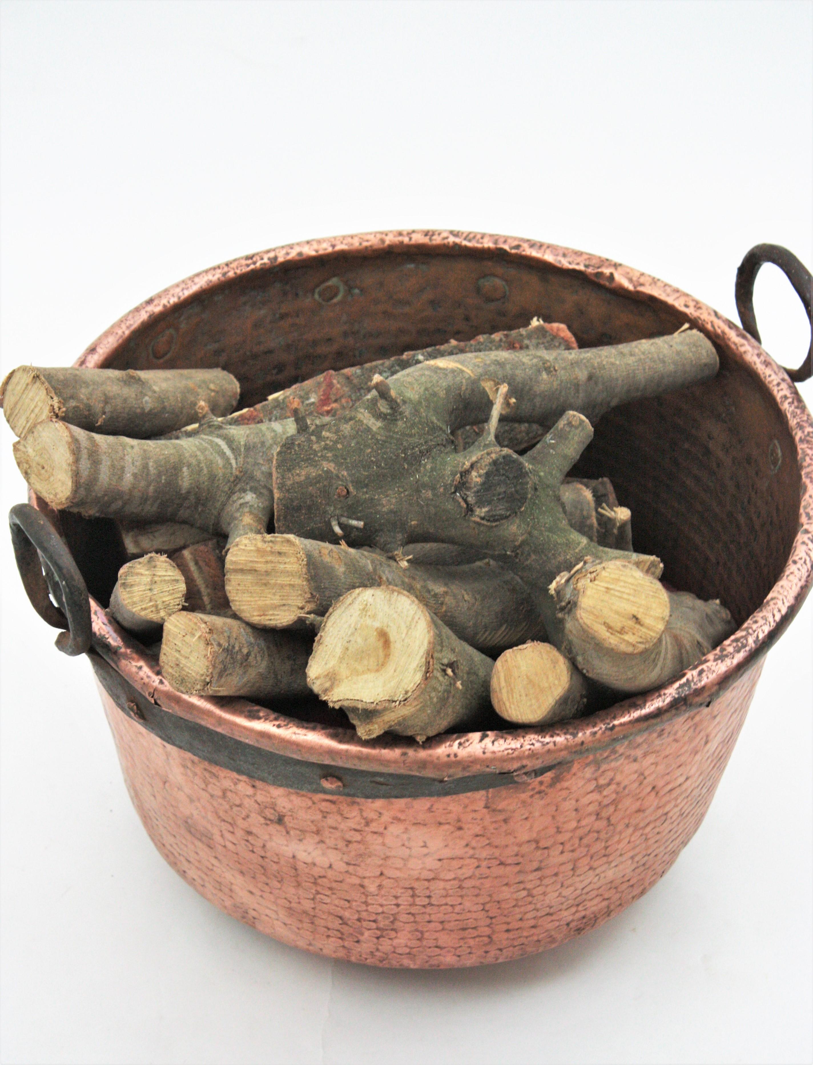 Massive French Copper Cauldron with Handles 6