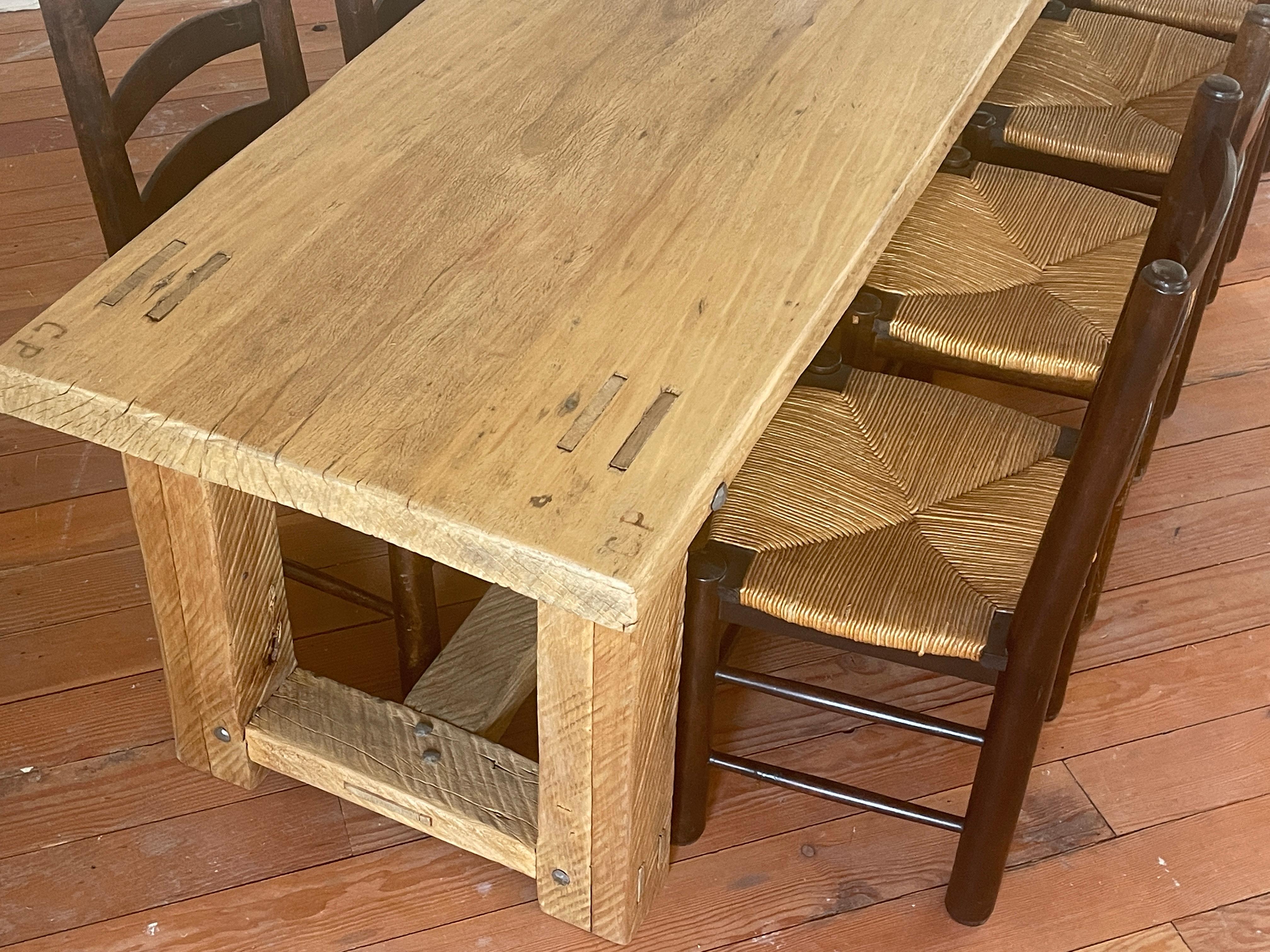 Massive French Dining Room Table / Console For Sale 7