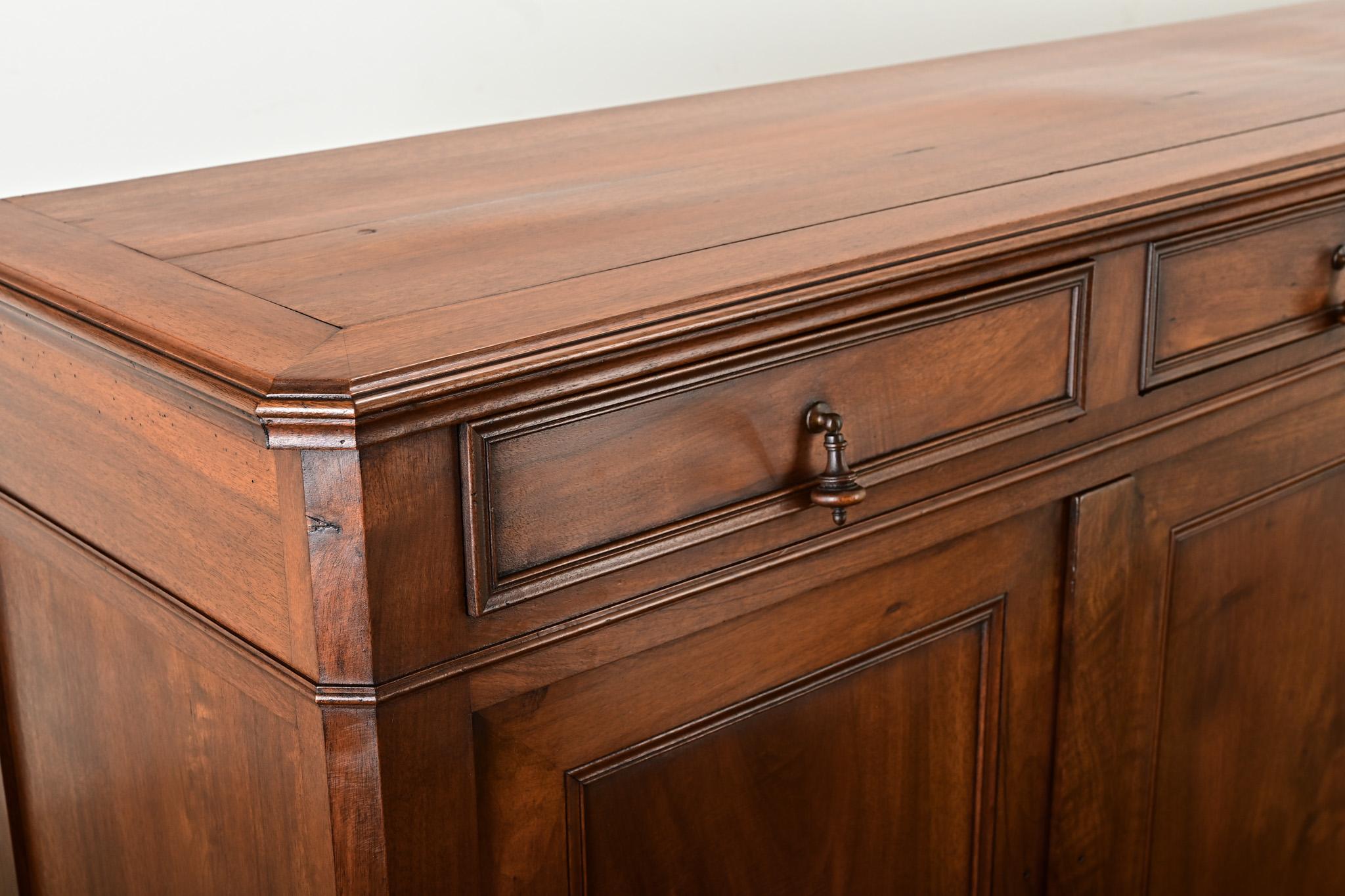 Massive French Louis Philippe Walnut Enfilade 5