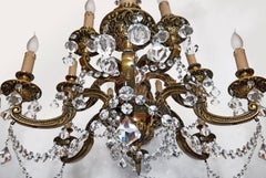 Massive French Louis XV Baroque Gilt Bronze 12-Light Chandelier, 19th Century