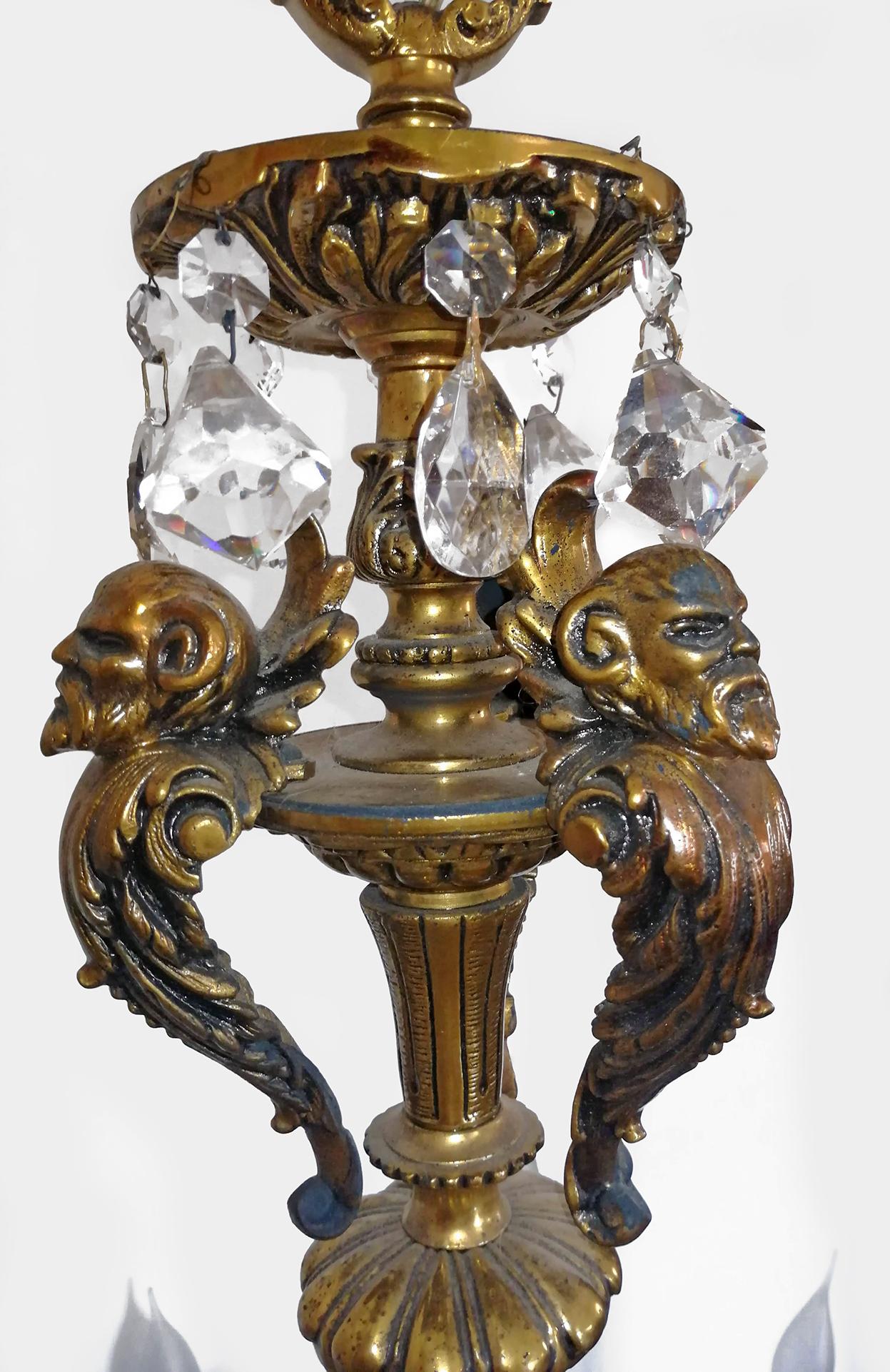 Carved Massive French Louis XV Baroque Gilt Bronze 12-Light Chandelier, 19th Century For Sale