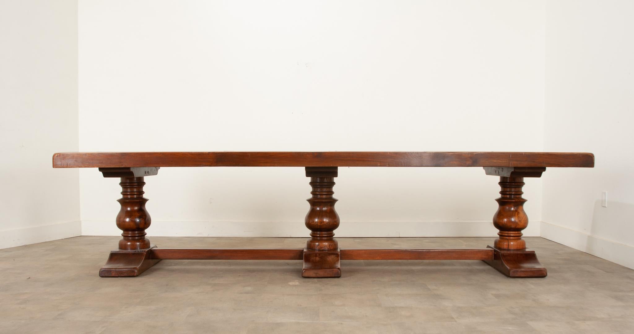 Other Massive French Oak Trestle Base Dining Table