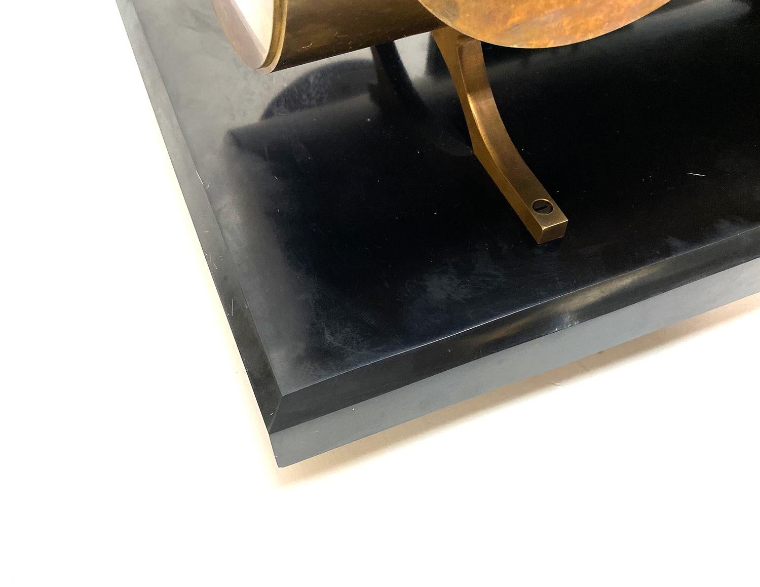 Massive French Style 8 Day Brass Automaton Steam Engine Industrial Mantle Clock For Sale 7