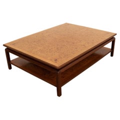 Massive French Vintage Burl Elm Coffee Table