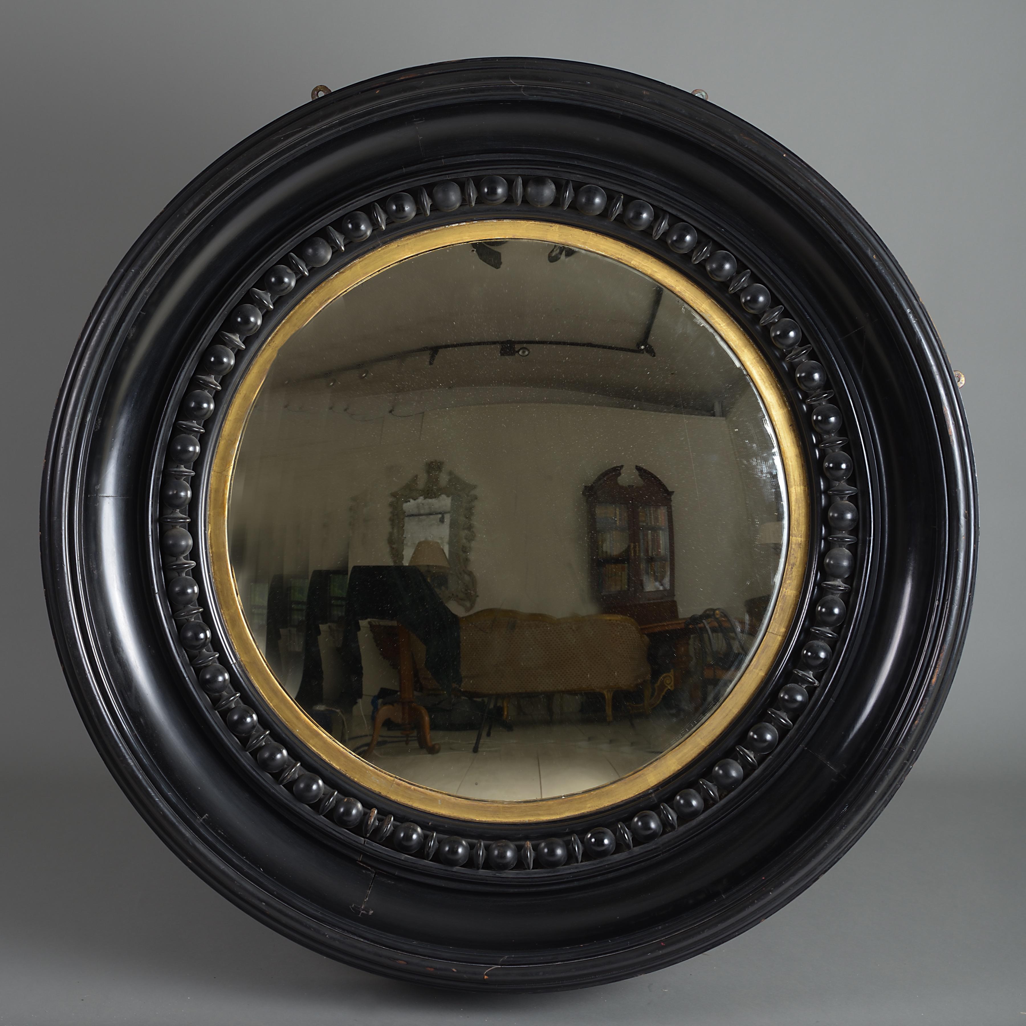 Gilt Massive George IV Convex Mirror For Sale