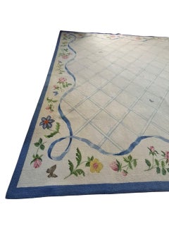 Massive George Wells Hooked Rug