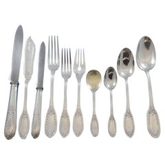 Massive German 800 Silver Flatware Service Set Dinner Empire Style 168 Pieces