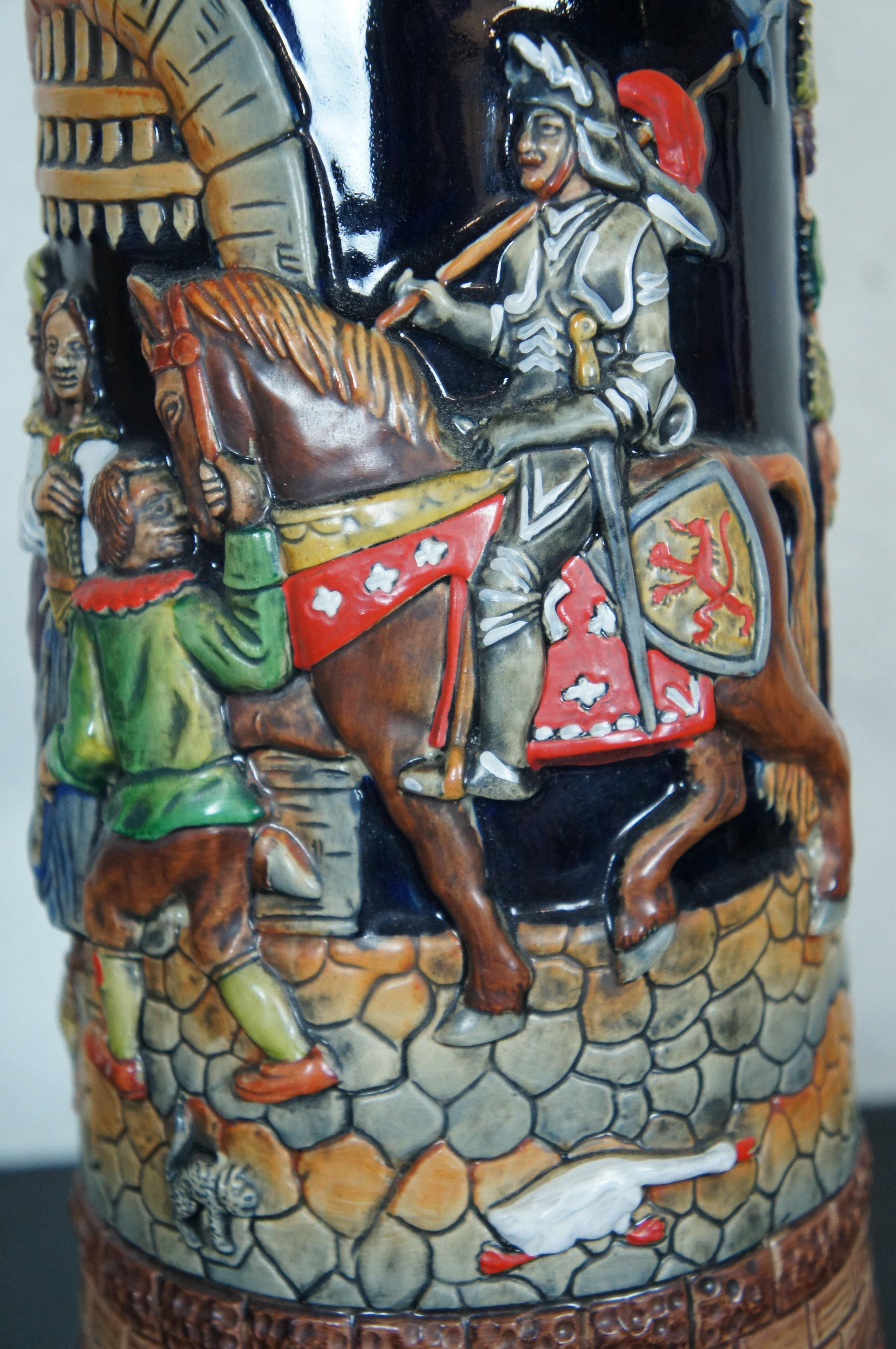 Massive German Werner Corzelius 5L Medieval Castle Beer Stein Mug Tankard 25