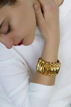 Massive Gold Bracelet by Maroeska Metz