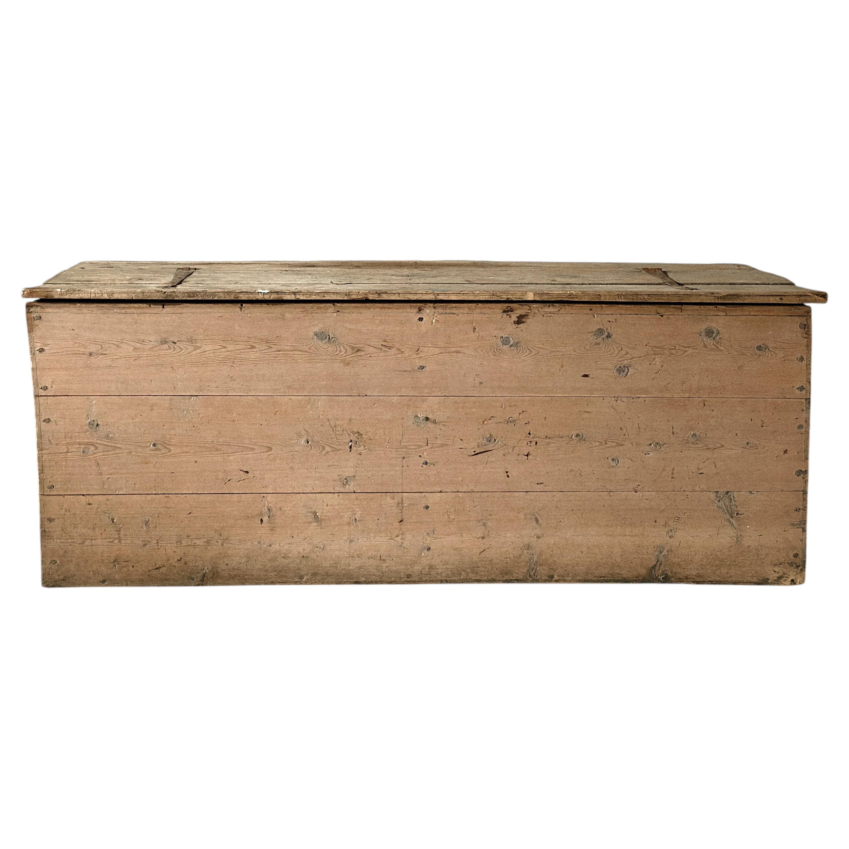 Massive Grain Chest, Pine, Norway, 19th Century For Sale
