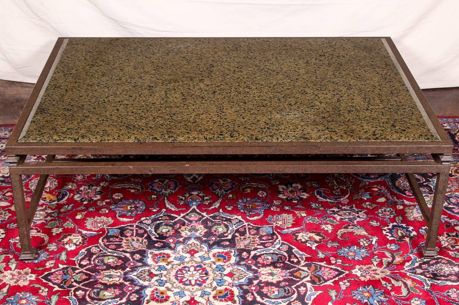 20th Century Massive Granite Top Coffee Table