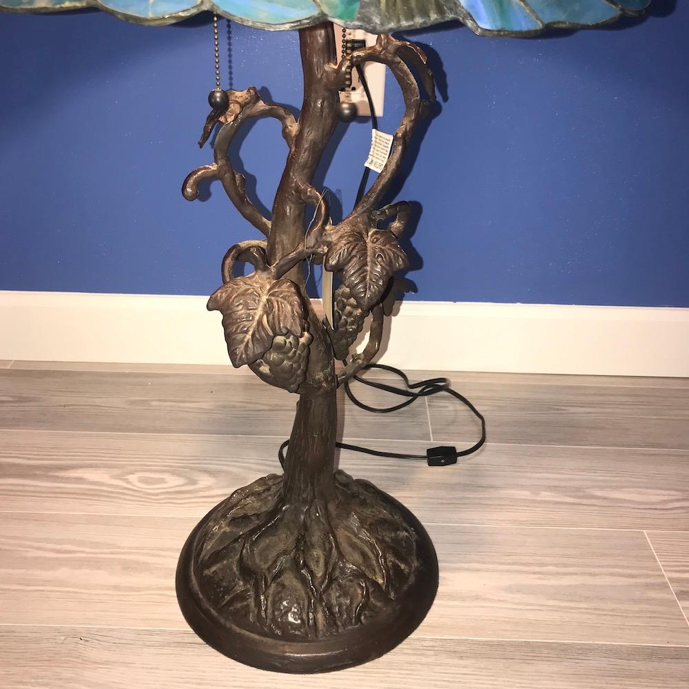 20th Century Massive Grapevine Pattern Table Lamp For Sale