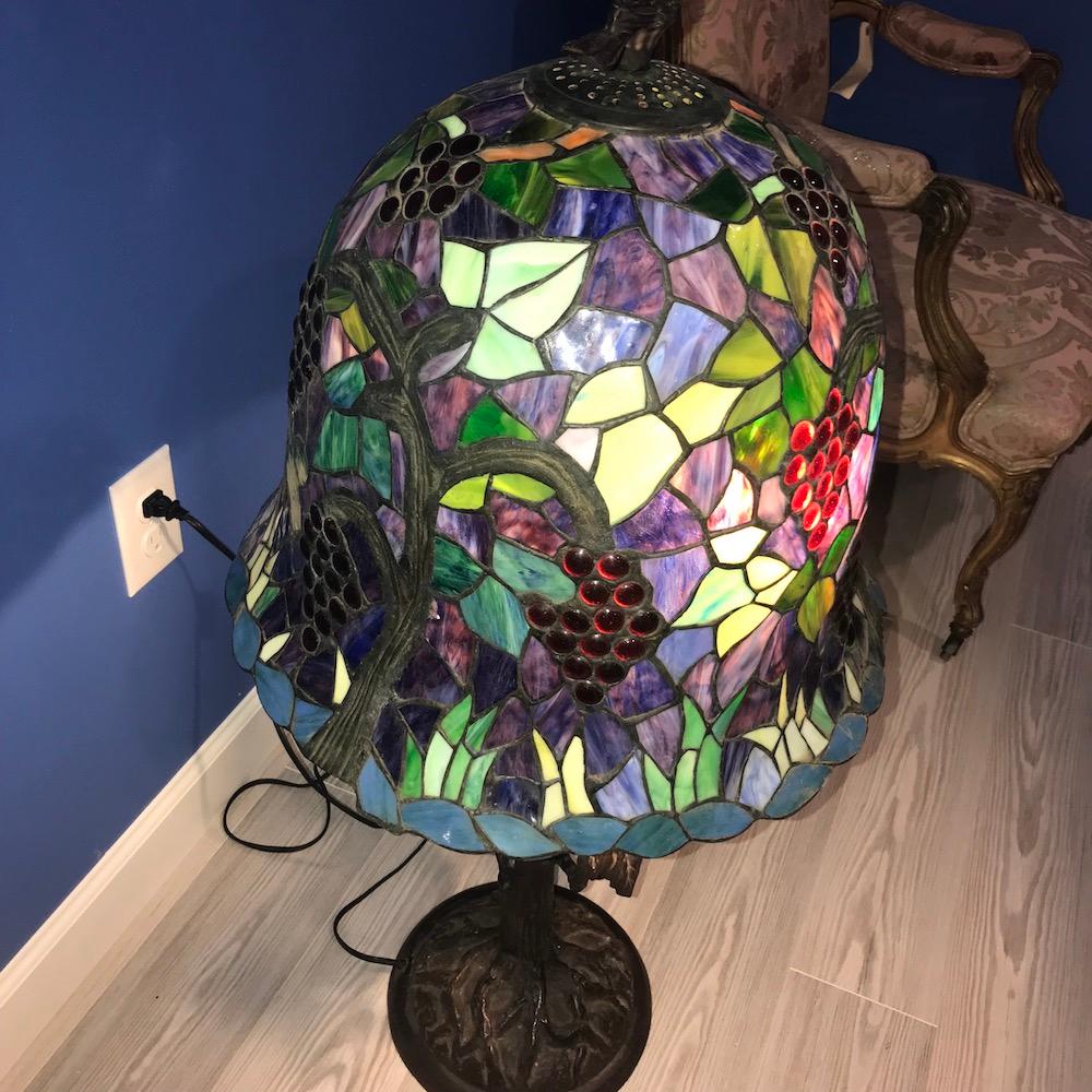 Massive Grapevine Pattern Table Lamp For Sale 1