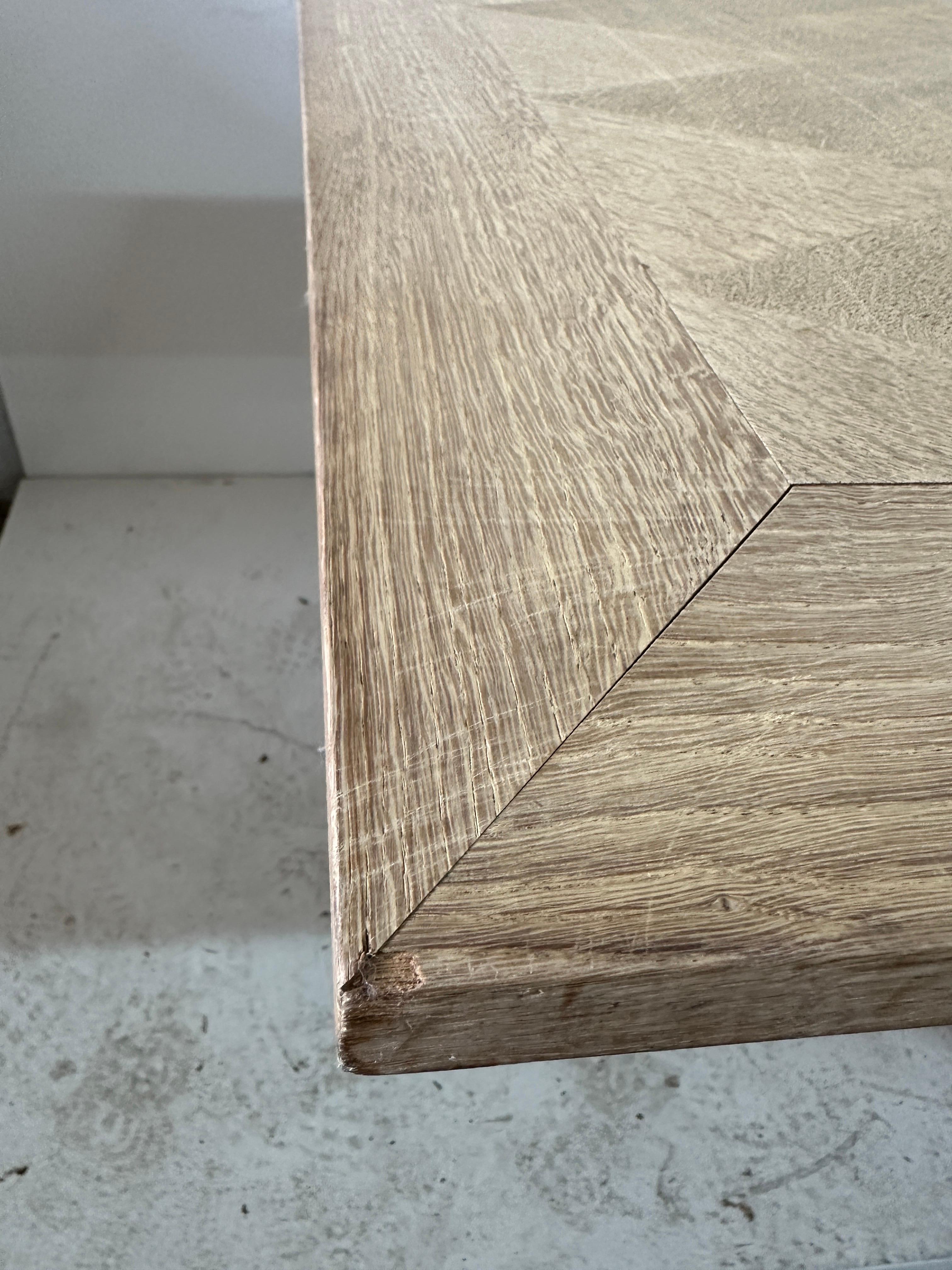 Massive Guillerme et Chambron Bleached Oak Dining Table for Votre Maison en vente 2