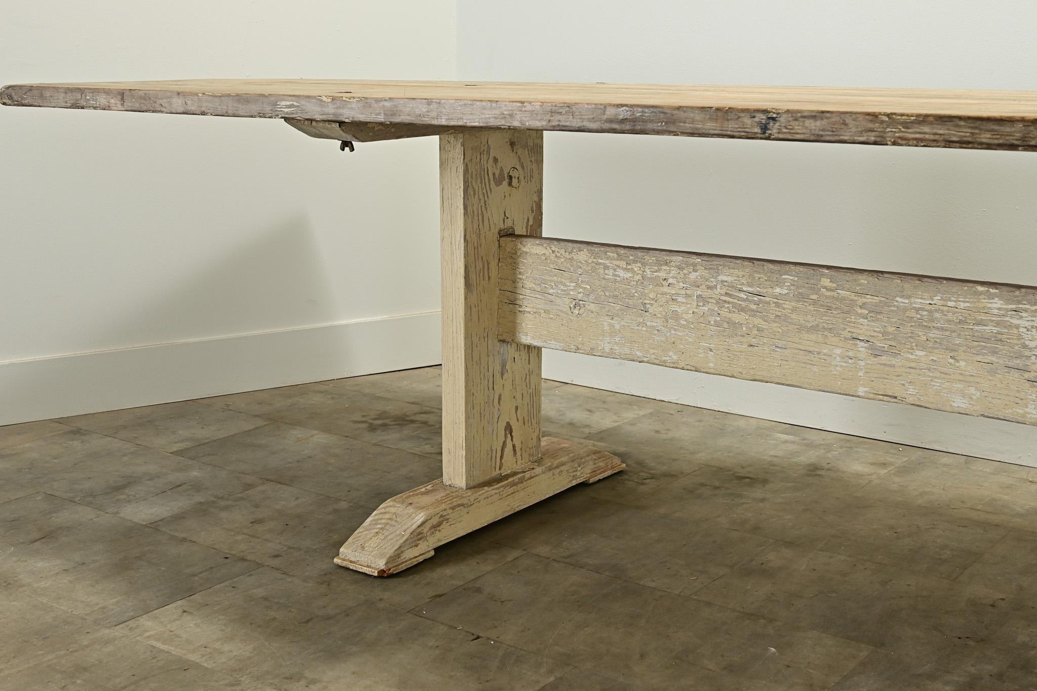 Swedish Massive Gustavian Trestle Base Dining Table For Sale