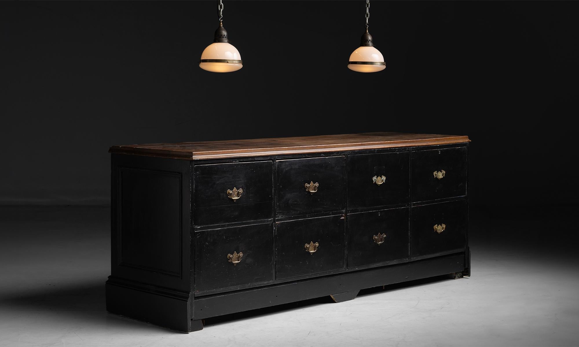 Massive Haberdashers Drawers, England circa 1900 In Fair Condition For Sale In Culver City, CA