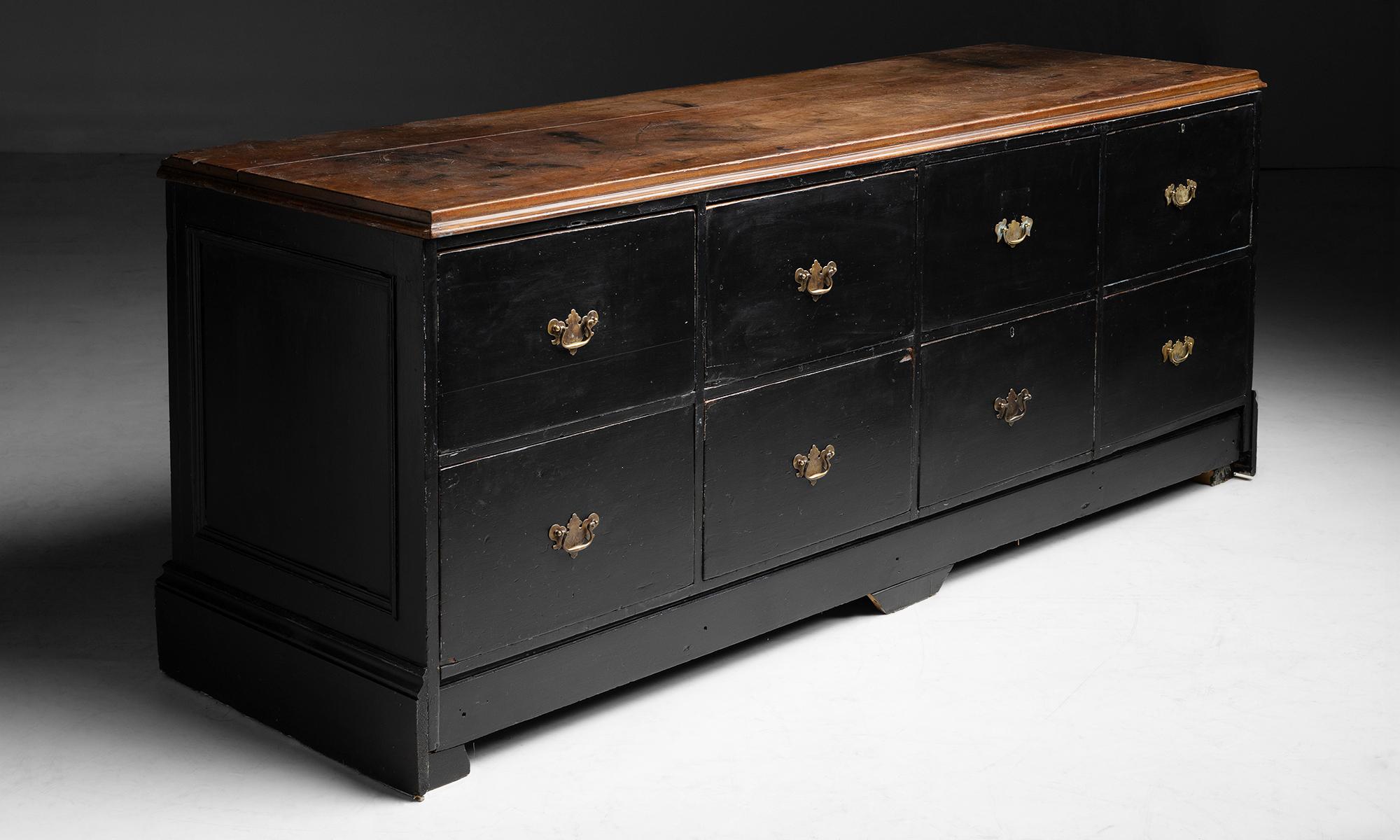 Massive Haberdashers Drawers, England circa 1900 In Fair Condition In Culver City, CA