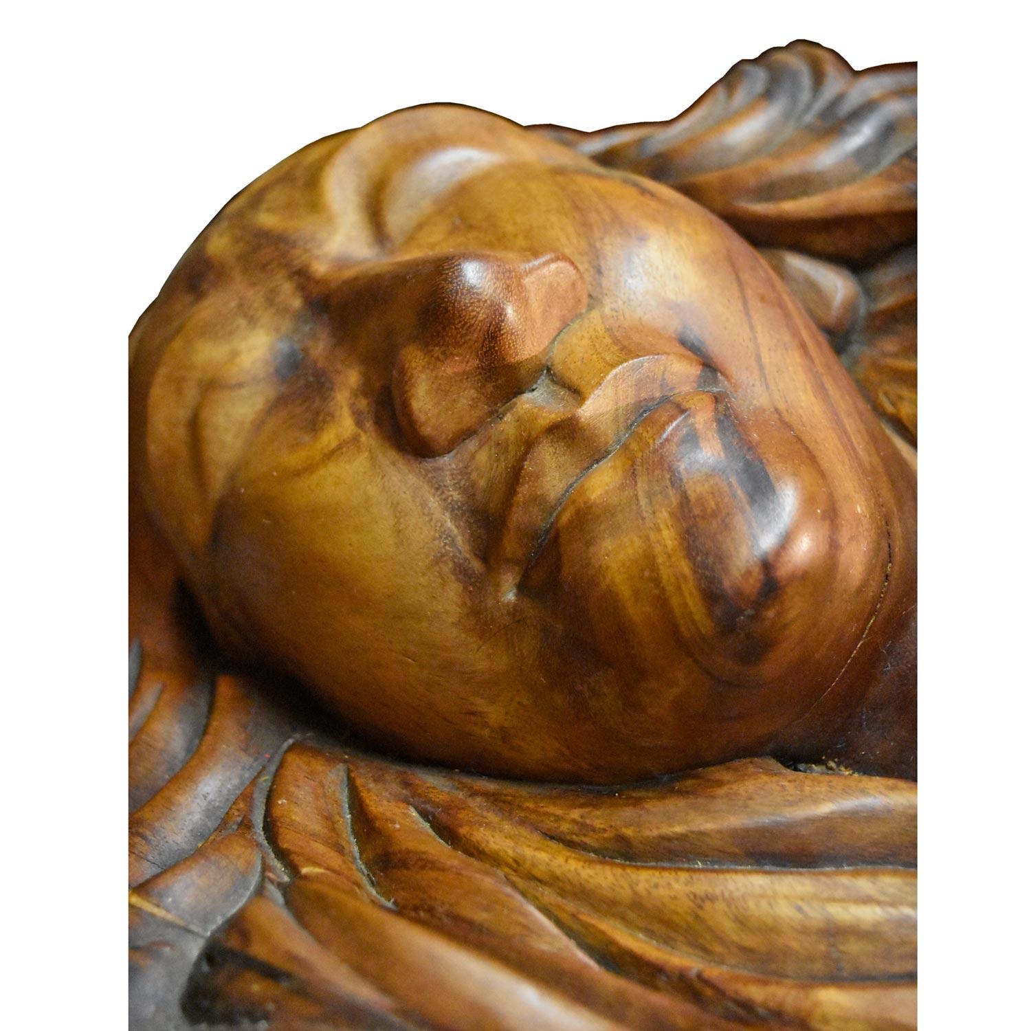 20th Century Massive Hand Carved Monkey Pod Exotic Hardwood Lovers Embrace Coffee Table For Sale