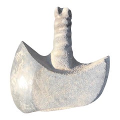 Massive Hand Carved Stone Effigy Axe Tool