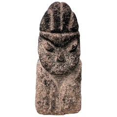 Antique Massive Hand Carved Stone "Human Effigy" Figure Sculpture