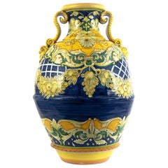 Massive Hand Painted Italian Vase/Urn