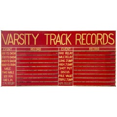 Retro Massive Hand Painted Varsity High School Track and Field Sign