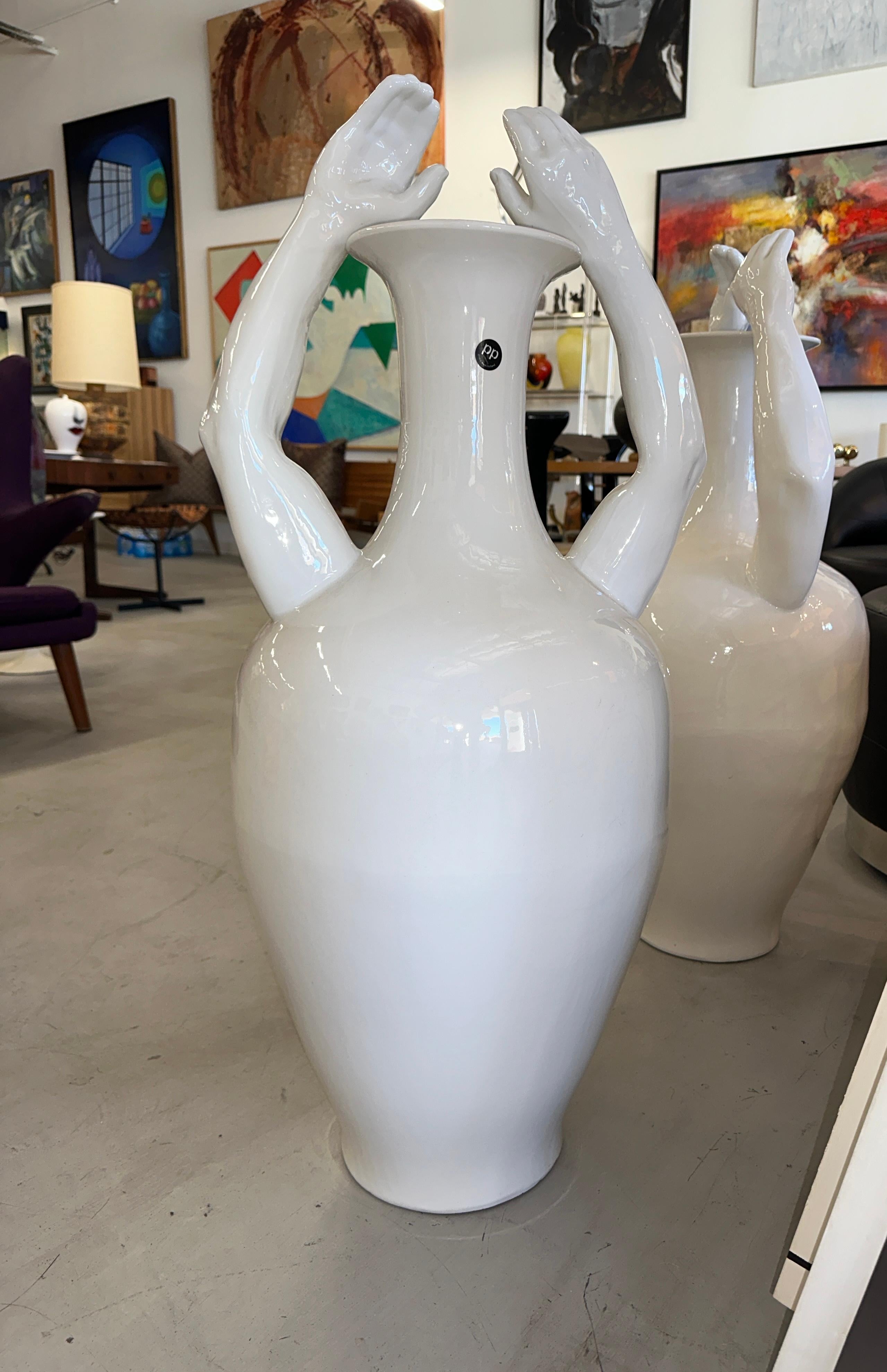 Ceramic Massive Hand Urns by Pols Potten  For Sale