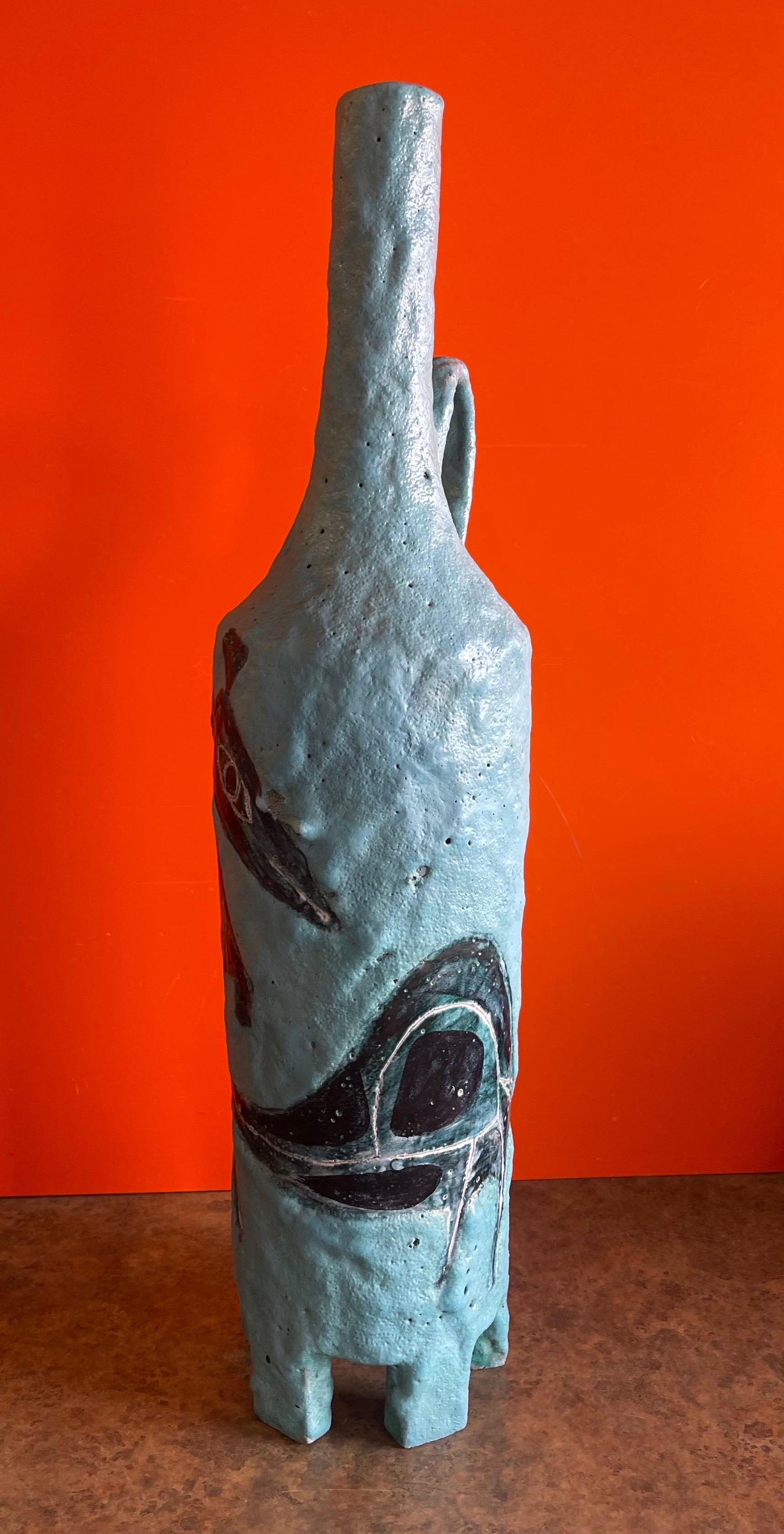Massive Handled Jug / Vase by Aldo Londo for Bitossi Raymor For Sale 2