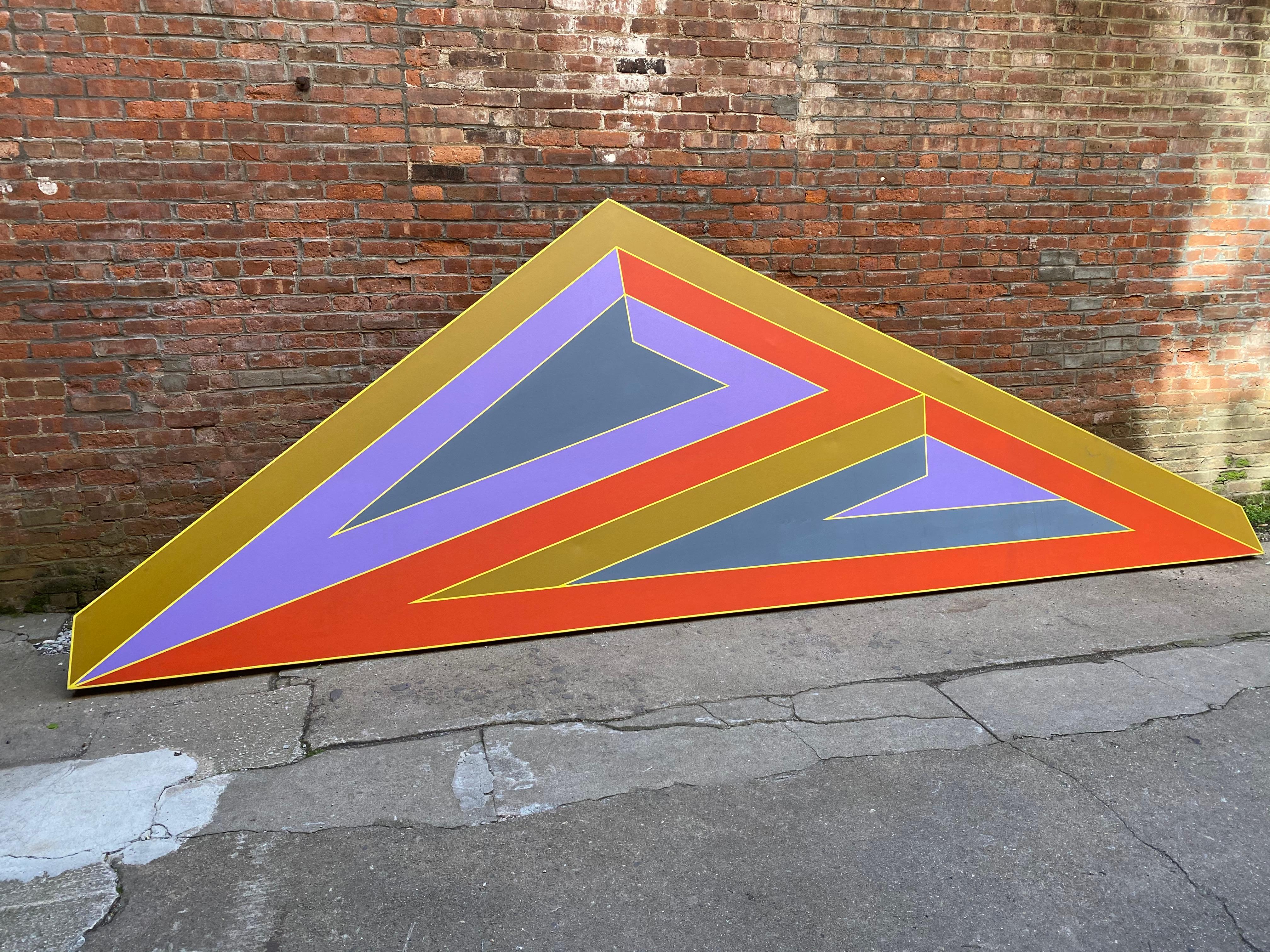 Massive 1970 Hard Edge Abstract Shaped Canvas by Don Head In Good Condition In Garnerville, NY