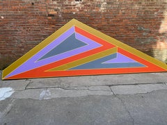Massive 1970 Hard Edge Abstract Shaped Canvas by Don Head