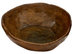 Massive heavy treen bowl in walnut