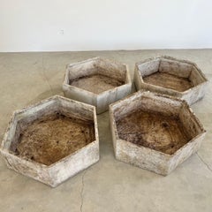 Maceteros hexagonales de gran tamaño de Willy Guhl, Suiza, década de 1960